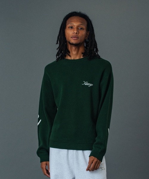 XLARGE（エクストララージ）の「JACQUARD SWEATER（ニット/セーター・メンズ・ブラック/ブラウン/グリーン・S/M/L/XL）」の8枚目の写真