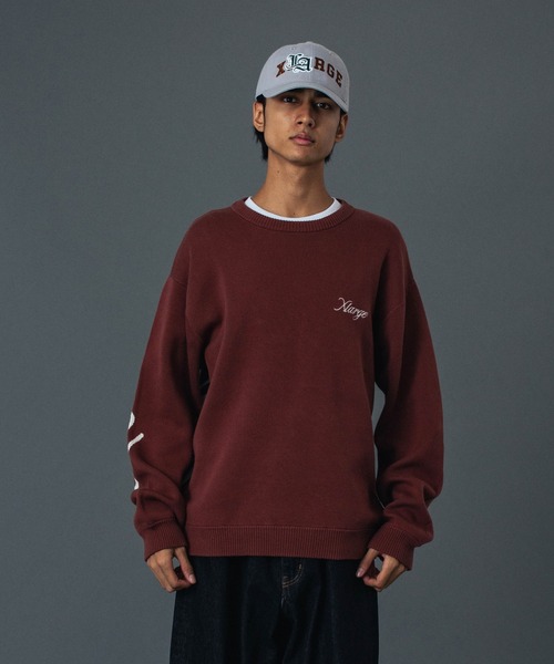 XLARGE（エクストララージ）の「JACQUARD SWEATER（ニット/セーター・メンズ・ブラック/ブラウン/グリーン・S/M/L/XL）」の22枚目の写真