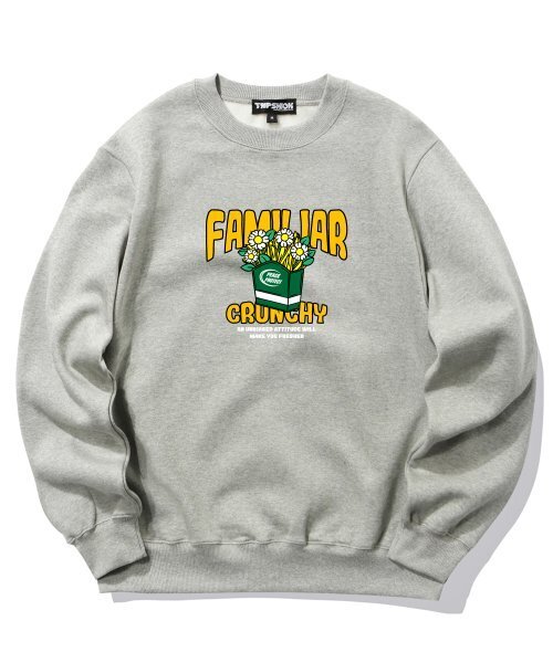 TRIPSHION(トリップション)の「ファミリアークランチグラフィック クルーネック - グレー(スウェット・メンズ・その他・LARGE/MEDIUM/X-LARGE)」の1枚目の写真
