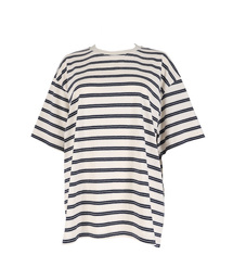 SAYUU（サユ）の「ストライプビスケット半袖Tシャツアイボリー（Tシャツ/カットソー）」