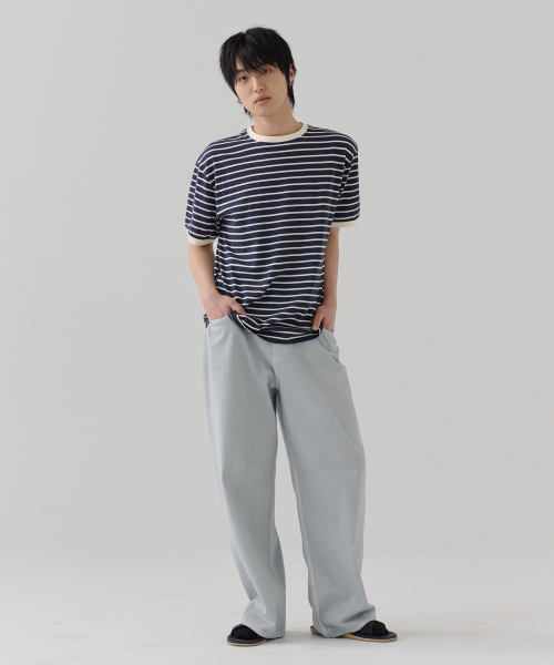 NOUN(ノウン)の「wide denim pants (blue grey)(デニムパンツ・メンズ・その他・O/2/1)」の2枚目の写真