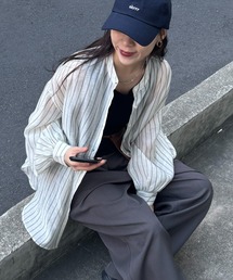 COLONY 2139 | ストライプシアーバンドカラー長袖シャツ(シャツ/ブラウス)