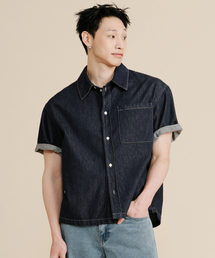 PLAC（プラック）の「Non-Fade Short Sleeve Denim Shirt Dark Indigo（シャツ/ブラウス）」