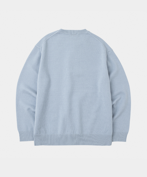 LETTERCOMO(レテルコモ)の「エッセンシャルデイリーラウンドニットスカイブルー(ニット/セーター・レディース・その他・MEDIUM/LARGE)」の2枚目の写真