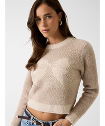 Guess | Long Sleeves Crew Neck Bow Jacquard Sweater ニット セーター(ニット/セーター)