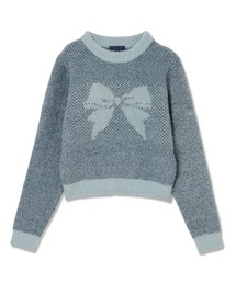 Guess | Long Sleeves Crew Neck Bow Jacquard Sweater ニット セーター(ニット/セーター)