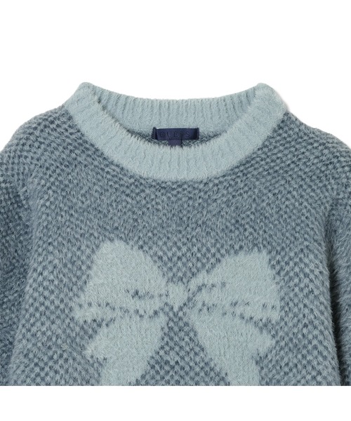 Guess(ゲス)の「Long Sleeves Crew Neck Bow Jacquard Sweater ニット セーター(ニット/セーター・レディース・ベージュ/グレー・SMALL/MEDIUM/LARGE/X-SMALL)」の11枚目の写真