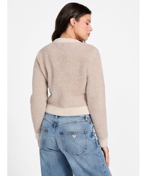 Guess(ゲス)の「Long Sleeves Crew Neck Bow Jacquard Sweater ニット セーター(ニット/セーター・レディース・ベージュ/グレー・SMALL/MEDIUM/LARGE/X-SMALL)」の7枚目の写真