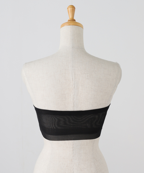 NICENICE MOMENT(ナイスナイスモーメント)の「【NICENICE MOMENT / ナイスナイスモーメント】MESH TUBE TOP(チューブトップ・レディース・ブラウン系その他/アイボリー/ブラック・3/1)」の5枚目の写真