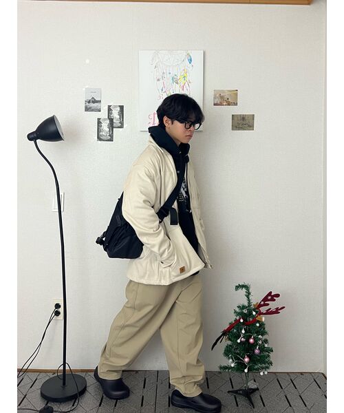 WANGGWAN（ワングァン）の「NDA90 ワイドフィット起毛ナイロンパンツ（ベージュ）（スラックス・メンズ・その他・MEDIUM/LARGE）」の17枚目の写真