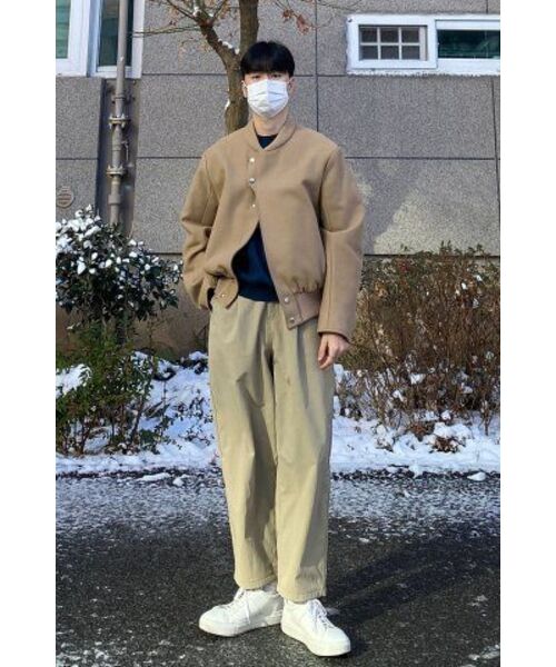 WANGGWAN（ワングァン）の「NDA90 ワイドフィット起毛ナイロンパンツ（ベージュ）（スラックス・メンズ・その他・MEDIUM/LARGE）」の13枚目の写真