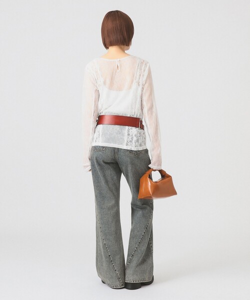 Ray BEAMS（レイビームス）の「ワイド ダブル バックル ベルト（ベルト・レディース・ブラック/ダークブラウン・ONE SIZE）」の4枚目の写真