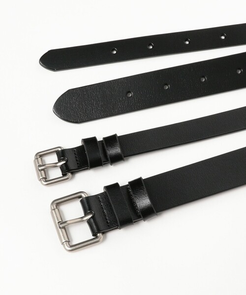 Ray BEAMS（レイビームス）の「ワイド ダブル バックル ベルト（ベルト・レディース・ブラック/ダークブラウン・ONE SIZE）」の7枚目の写真