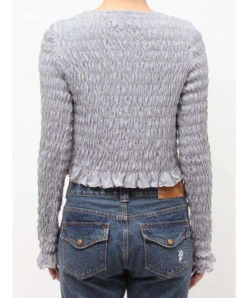 jouetie（ジュエティ）の「カットアウトシャーリングトップス（Tシャツ/カットソー・レディース・グレー/オフホワイト/ブラック・MEDIUM）」の21枚目の写真