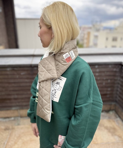 SNOOPY×OLD BETTY'S（スヌーピーカケルオールドベティーズ）の「スヌーピー【SNOOPY】Warm Puff Muffler（マフラー・レディース・ベージュ系その他・FREE）」の3枚目の写真