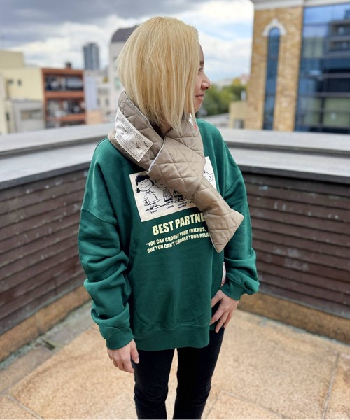 SNOOPY×OLD BETTY'S（スヌーピーカケルオールドベティーズ）の「スヌーピー【SNOOPY】Warm Puff Muffler（マフラー・レディース・ベージュ系その他・FREE）」の4枚目の写真