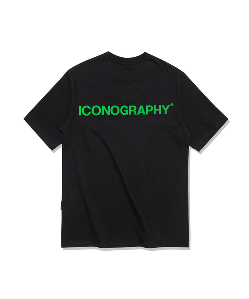 ICONOGRAPHY(アイコノグラフィー)の「グラフィアプリケBK GE(Tシャツ/カットソー・メンズ・ブラック・LARGE/MEDIUM/X-LARGE)」の1枚目の写真