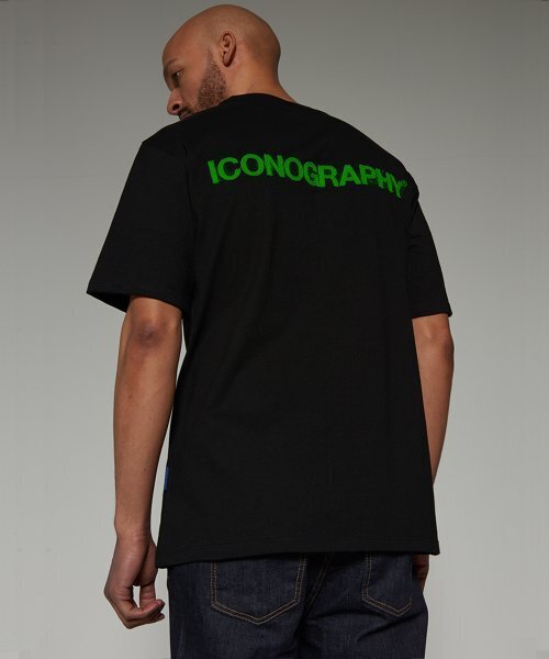 ICONOGRAPHY(アイコノグラフィー)の「グラフィアプリケBK GE(Tシャツ/カットソー・メンズ・ブラック・LARGE/MEDIUM/X-LARGE)」の5枚目の写真