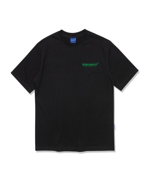 ICONOGRAPHY(アイコノグラフィー)の「グラフィアプリケBK GE(Tシャツ/カットソー・メンズ・ブラック・LARGE/MEDIUM/X-LARGE)」の7枚目の写真