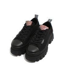 PALLADIUM | Revolt Low Textile Black Platform Sneakers 97243-010-M(スニーカー)