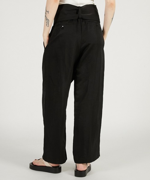 PRANK PROJECT（プランクプロジェクト）の「ワイドベルトパンツ / Wide Belt Pants（スラックス・レディース・ブラック/カーキ/ベージュ・36/38）」の10枚目の写真