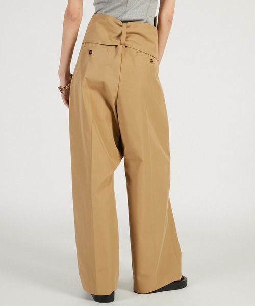PRANK PROJECT（プランクプロジェクト）の「ワイドベルトパンツ / Wide Belt Pants（スラックス・レディース・ブラック/カーキ/ベージュ・36/38）」の14枚目の写真