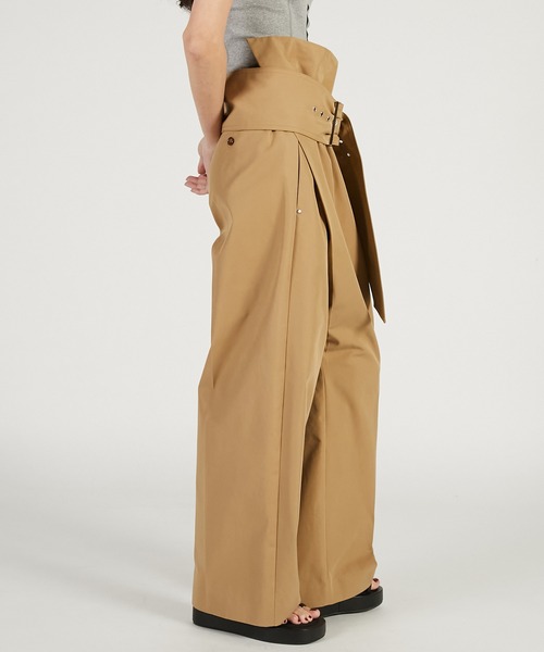 PRANK PROJECT（プランクプロジェクト）の「ワイドベルトパンツ / Wide Belt Pants（スラックス・レディース・ブラック/カーキ/ベージュ・36/38）」の15枚目の写真