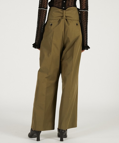 PRANK PROJECT（プランクプロジェクト）の「ワイドベルトパンツ / Wide Belt Pants（スラックス・レディース・ブラック/カーキ/ベージュ・36/38）」の18枚目の写真