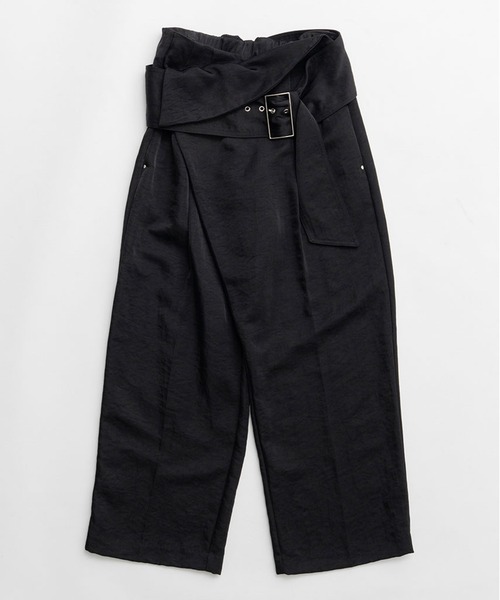 PRANK PROJECT（プランクプロジェクト）の「ワイドベルトパンツ / Wide Belt Pants（スラックス・レディース・ブラック/カーキ/ベージュ・36/38）」の20枚目の写真