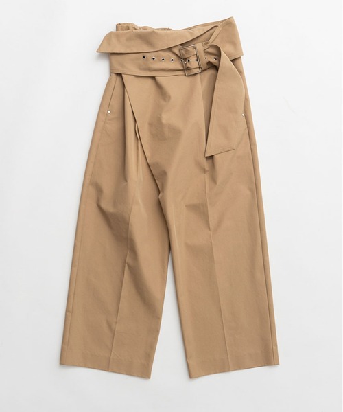 PRANK PROJECT（プランクプロジェクト）の「ワイドベルトパンツ / Wide Belt Pants（スラックス・レディース・ブラック/カーキ/ベージュ・36/38）」の22枚目の写真