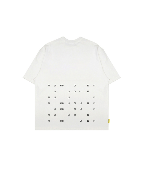 DEOSTATE(デオ ステイト)の「ビザコード 半袖Tシャツ.01(Tシャツ/カットソー・メンズ・ホワイト・LARGE)」の1枚目の写真