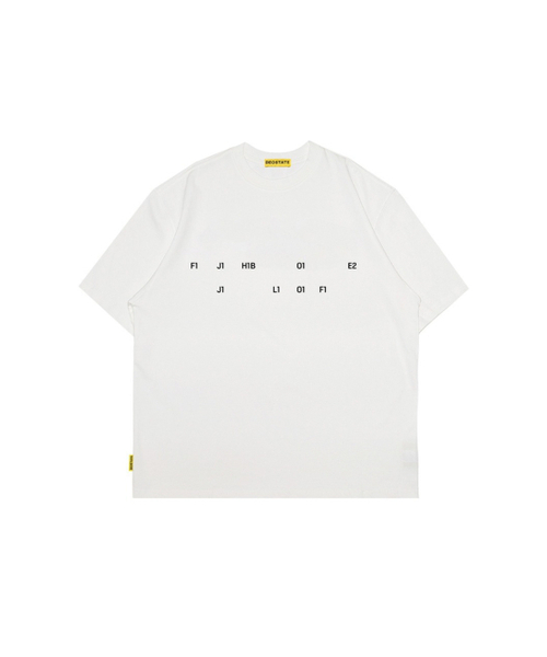 DEOSTATE(デオ ステイト)の「ビザコード 半袖Tシャツ.01(Tシャツ/カットソー・メンズ・ホワイト・LARGE)」の2枚目の写真