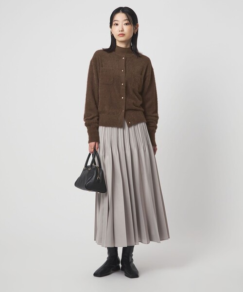 セール】フラッフ フェザーヤーン ゴールドカラーボタン ニット