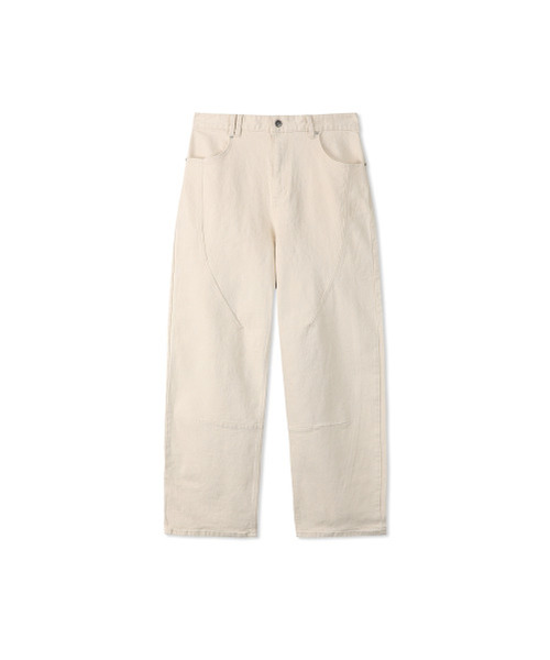 9999ARCHIVE(9999アーカイブ)の「Flow Slit Curved Pants(その他パンツ・レディース・アイボリー・1/2/3)」の2枚目の写真
