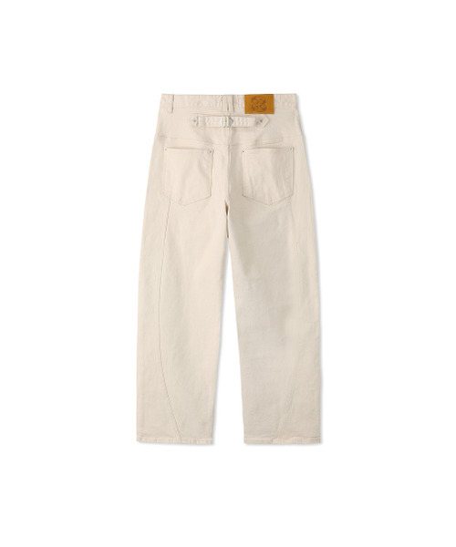 9999ARCHIVE(9999アーカイブ)の「Flow Slit Curved Pants(その他パンツ・レディース・アイボリー・1/2/3)」の3枚目の写真