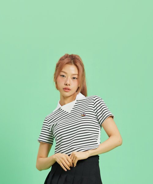 Флат карл клоптоп топ — стрип‑стайл (Flat Karl Crop Top)