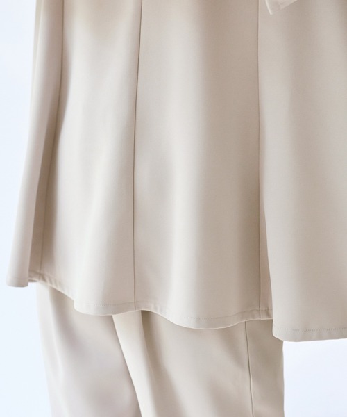 Viola e Viola(ヴィオラエヴィオラ)の「【洗える/イージーケア/ストレッチ】Aラインセレモニーセットアップ《カットツイル素材》(スーツパンツ・レディース・ブラック/グレイッシュベージュ/ネイビー・M/L/LL/3L/4L/5L)」の20枚目の写真