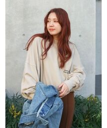 Ungrid | スリーブボリューム刺繍スウェット(スウェット)