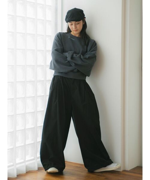 Ungrid（アングリッド）の「スリーブボリューム刺繍スウェット（スウェット・レディース・ライトグレー/グリーン/チャコールグレー/ベージュ・FREE）」の8枚目の写真