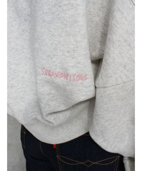 Ungrid（アングリッド）の「スリーブボリューム刺繍スウェット（スウェット・レディース・ライトグレー/グリーン/チャコールグレー/ベージュ・FREE）」の14枚目の写真