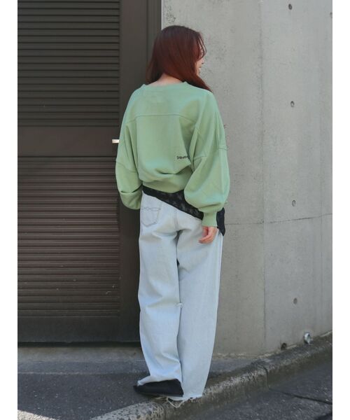 Ungrid（アングリッド）の「スリーブボリューム刺繍スウェット（スウェット・レディース・ライトグレー/グリーン/チャコールグレー/ベージュ・FREE）」の22枚目の写真