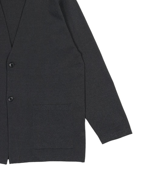 新品 24SS KNIT JACKET ニットジャケット WEB限定アイテム】SOFT CHILL KNIT JACKET：セットアップ ノーカラー