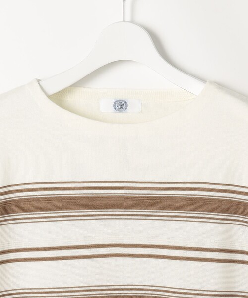 J.PRESS（ジェイプレス）の「COTTON POLYESTER ボーダー ニット（ニット/セーター・レディース・ネイビー系1/黄土色系1・LARGE/MEDIUM）」の10枚目の写真