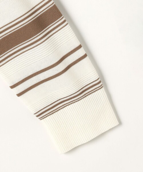 J.PRESS（ジェイプレス）の「COTTON POLYESTER ボーダー ニット（ニット/セーター・レディース・ネイビー系1/黄土色系1・LARGE/MEDIUM）」の11枚目の写真