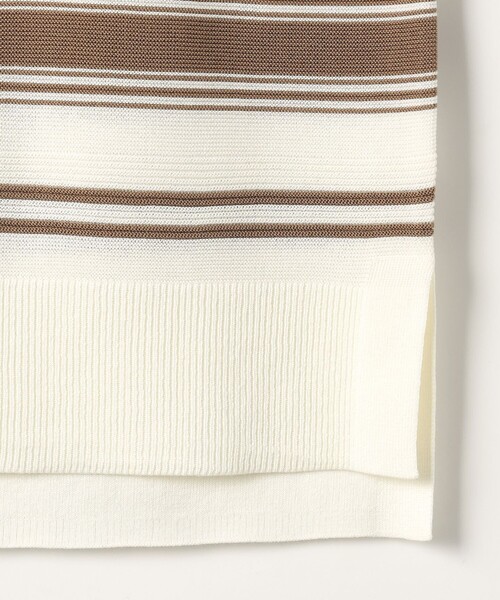 J.PRESS（ジェイプレス）の「COTTON POLYESTER ボーダー ニット（ニット/セーター・レディース・ネイビー系1/黄土色系1・LARGE/MEDIUM）」の12枚目の写真
