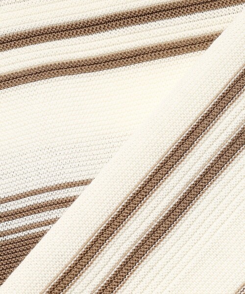 J.PRESS（ジェイプレス）の「COTTON POLYESTER ボーダー ニット（ニット/セーター・レディース・ネイビー系1/黄土色系1・LARGE/MEDIUM）」の13枚目の写真