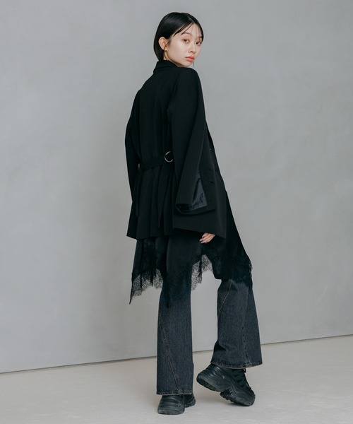 PAGEBOY（ページボーイ）の「ランジェリーチュニックワンピース（チュニック・レディース・オフホワイト/ブラック・FREE）」の6枚目の写真