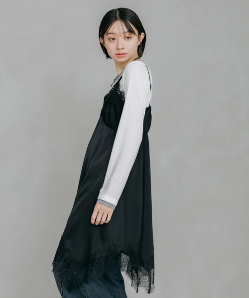 PAGEBOY（ページボーイ）の「ランジェリーチュニックワンピース（チュニック・レディース・オフホワイト/ブラック・FREE）」の7枚目の写真