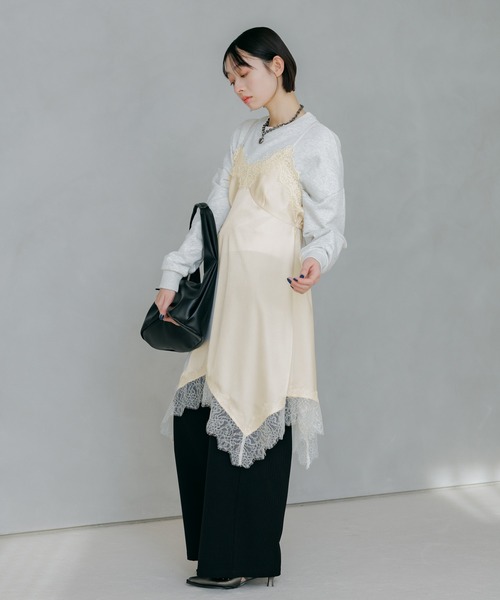 PAGEBOY（ページボーイ）の「ランジェリーチュニックワンピース（チュニック・レディース・オフホワイト/ブラック・FREE）」の11枚目の写真