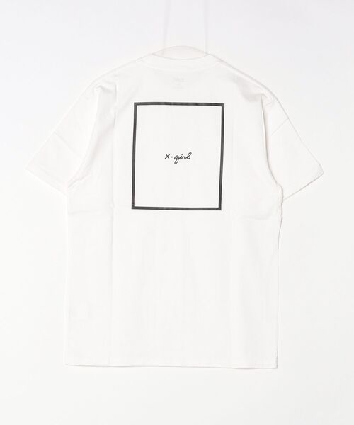 X-girl(エックスガール)の「CURSIVE LOGO S/S TEE(Tシャツ/カットソー・レディース・ブラック/オリーブ/ホワイト・S/M/L)」の4枚目の写真